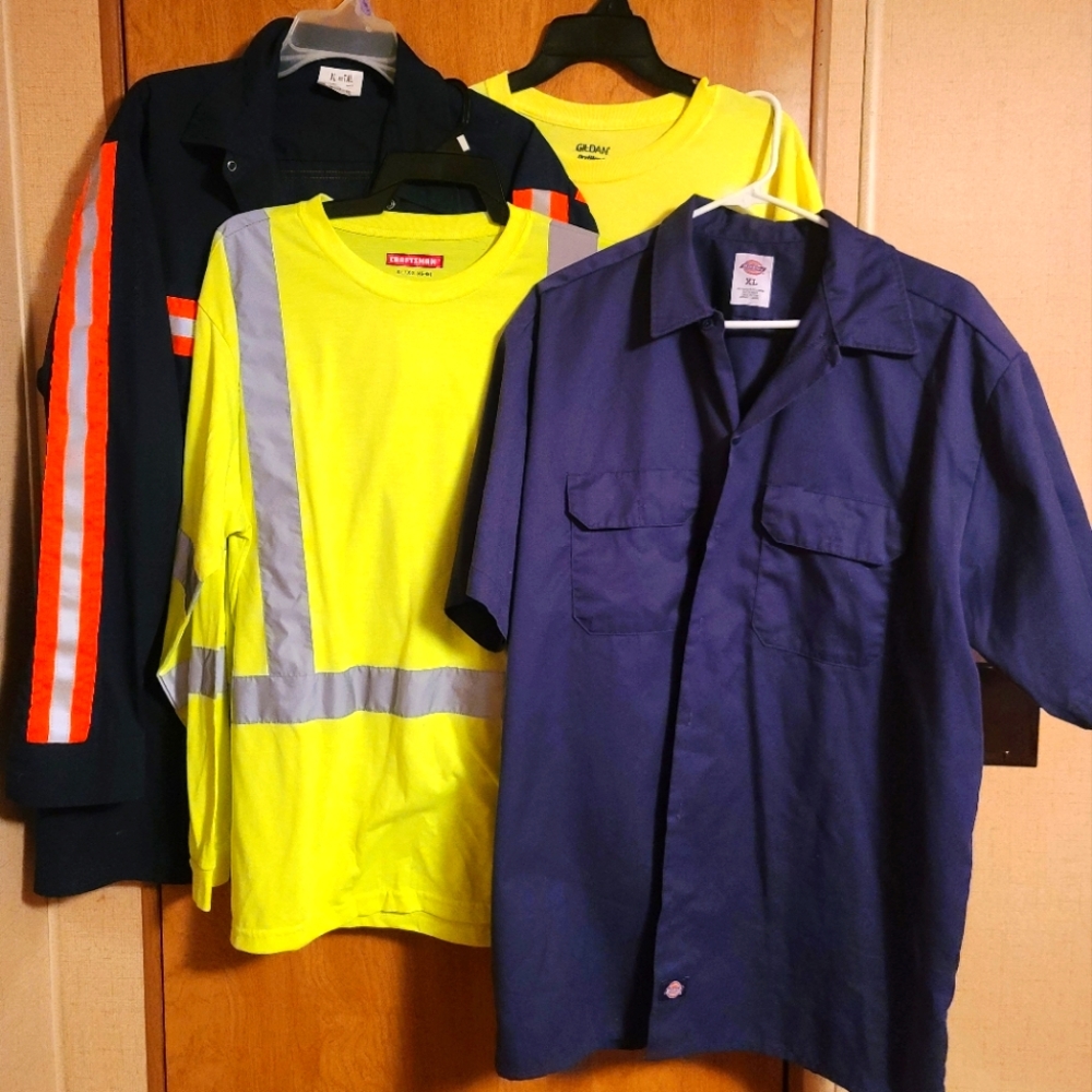 4 pack men's work shirt bundle XL
